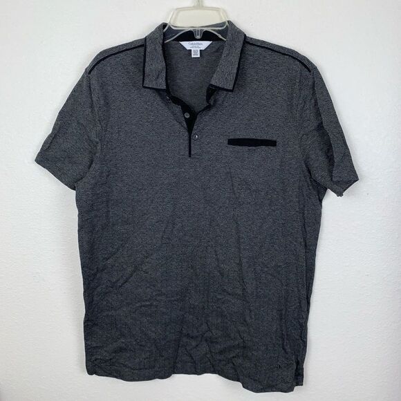 Calvin Klein Striped Polka Dot Polo Shirt Men’s - Picture 1 of 8
